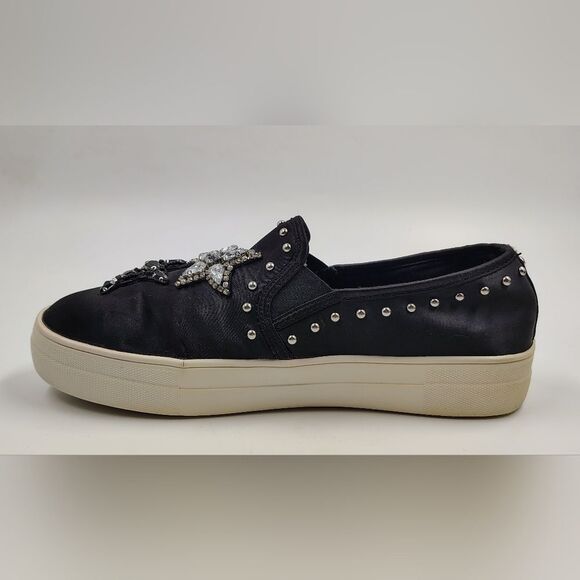 Steve Madden Rhinestone Bead Star Embellished Slip-On Sneakers Sz 9 - Picture 4 of 16